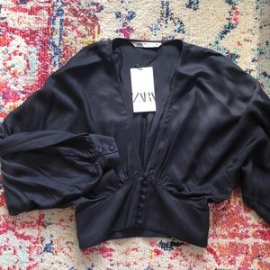 Zara Crop Top With Buttons